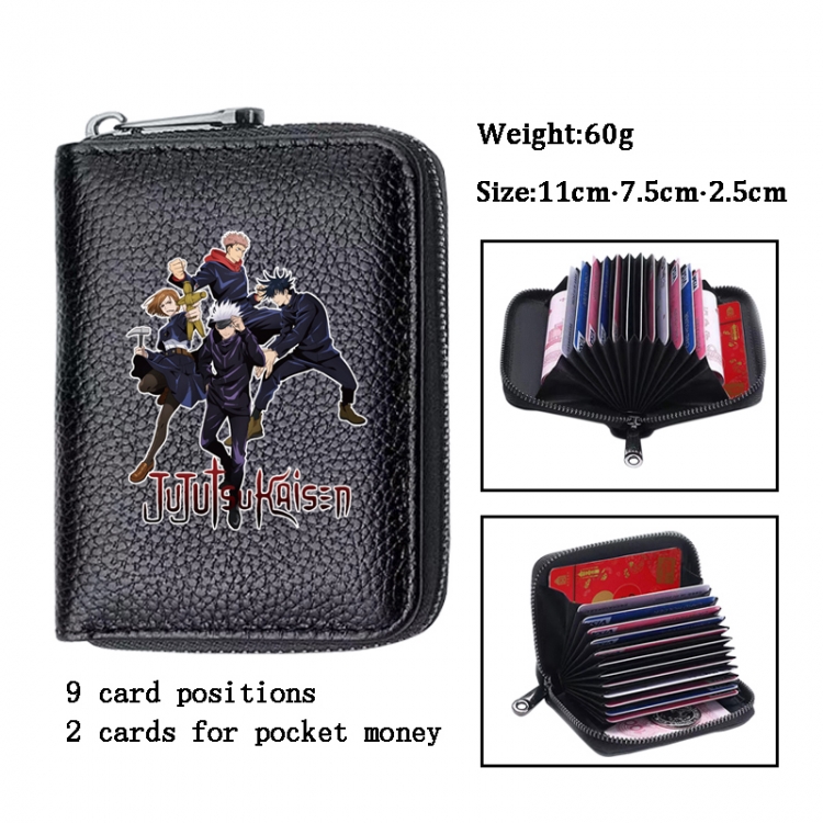 Jujutsu Kaisen  Anime PU change bag card holder 11x7.5x2.5cm 60G