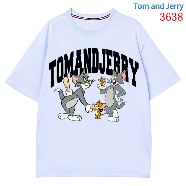 Tom and Jerry  Anime Pure Cotton Short Sleeve T-shirt Direct Spray Technology from S to 4XL CMY-3638-1