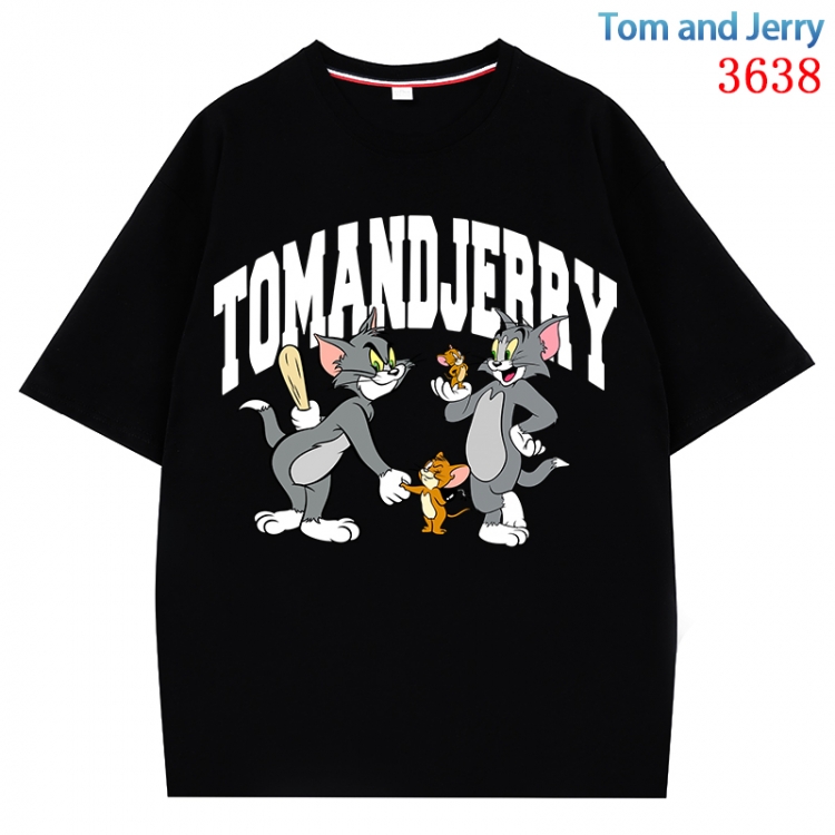 Tom and Jerry  Anime Pure Cotton Short Sleeve T-shirt Direct Spray Technology from S to 4XL  CMY-3638-2