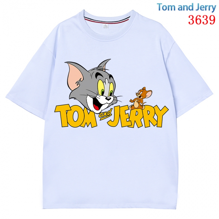 Tom and Jerry  Anime Pure Cotton Short Sleeve T-shirt Direct Spray Technology from S to 4XL CMY-3639-1