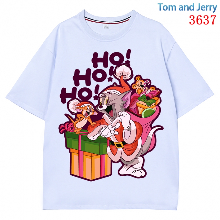 Tom and Jerry  Anime Pure Cotton Short Sleeve T-shirt Direct Spray Technology from S to 4XL CMY-3637-1