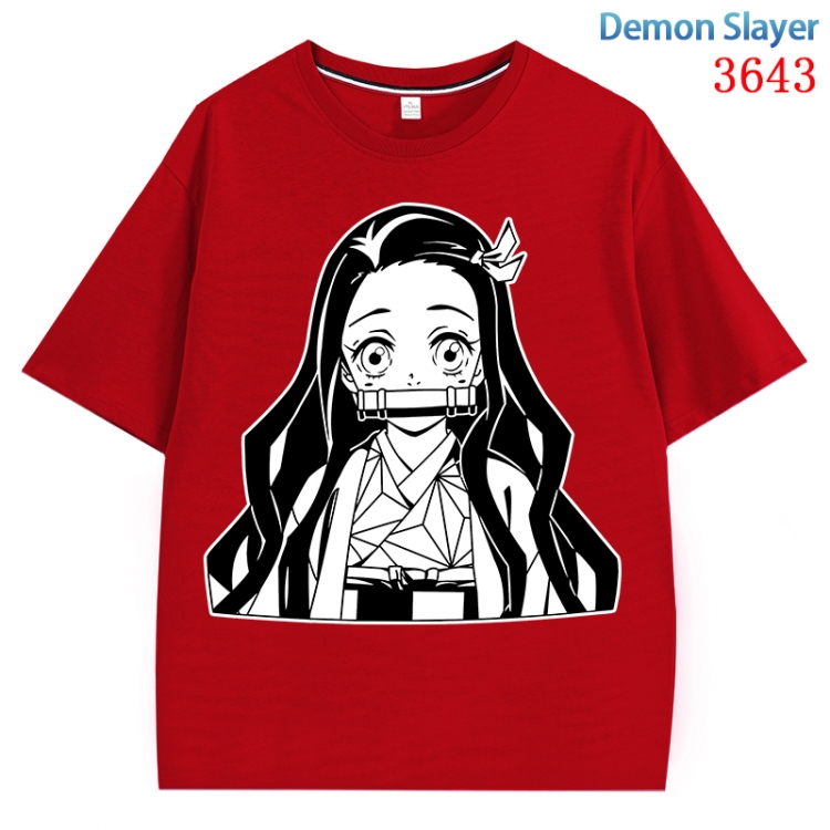 Demon Slayer Kimets  Anime Pure Cotton Short Sleeve T-shirt Direct Spray Technology from S to 4XL CMY-3643-3