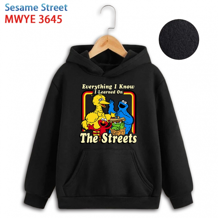 sesame street  Anime surrounding childrens pure cotton patch pocket hoodie 80 90 100 110 120 130 140 for children WYE-36