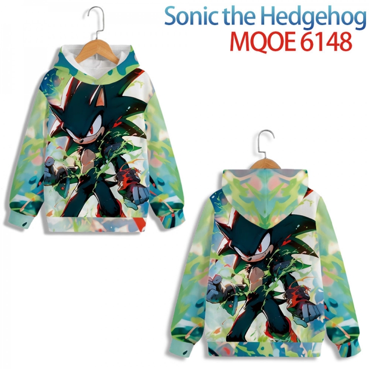 Sonic The Hedgehog Anime Surrounding Childrens Full Color Patch Pocket Hoodie 80 90 100 110 120 130 140 for children  MQ