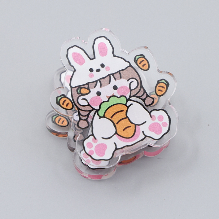 Simple Pen Girl Cartoon acrylic book clip creative multifunctional clip  price for 10 pcs F295