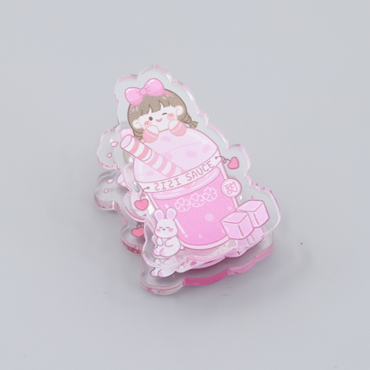 Simple Pen Girl Cartoon acrylic book clip creative multifunctional clip  price for 10 pcs F298