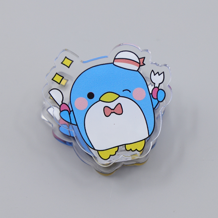 Sam Penguin Cartoon acrylic book clip creative multifunctional clip  price for 10 pcs F268