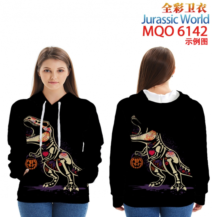 Jurassic World  Long sleeve hooded patch pocket cotton sweatshirt from 2XS to 4XL MQO 6142