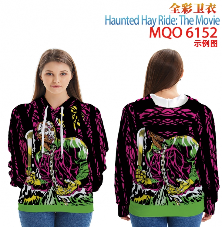 Haunted Hay Ride: The Movie  Long sleeve hooded patch pocket cotton sweatshirt from 2XS to 4XL MQO 6152