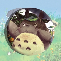 TOTORO Anime tinplate brooch b...