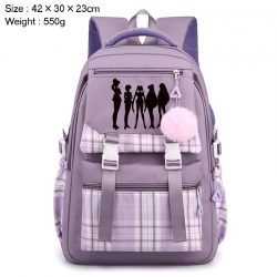 sailormoon Anime Plaid Backpac...