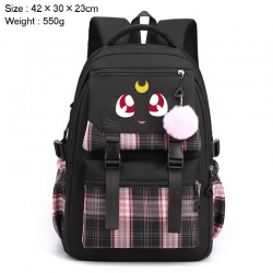 sailormoon Anime Plaid Backpac...