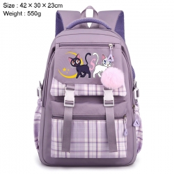 sailormoon Anime Plaid Backpac...