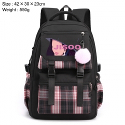 BLACK PINK Anime Plaid Backpac...