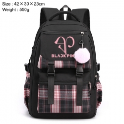 BLACK PINK Anime Plaid Backpac...