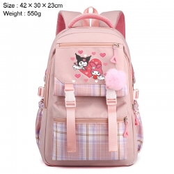 Sanrio Anime Plaid Backpack Fo...