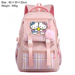 Sanrio Anime Plaid Backpack Fo...