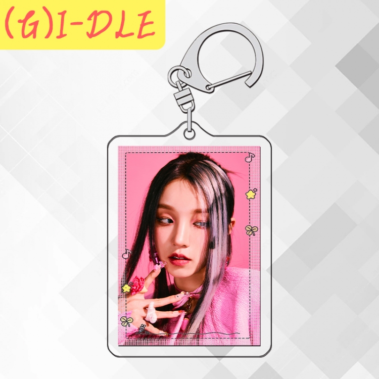 (G)I-DLE star ring acrylic pendant bag pendant key ring price for 5 pcs