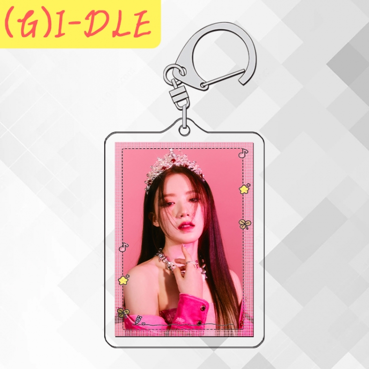 (G)I-DLE star ring acrylic pendant bag pendant key ring price for 5 pcs