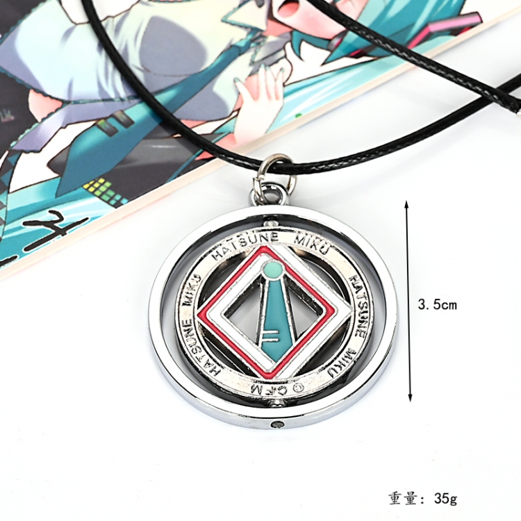 Hatsune Miku Animation peripheral leather rope necklace pendant price for 5 pcs