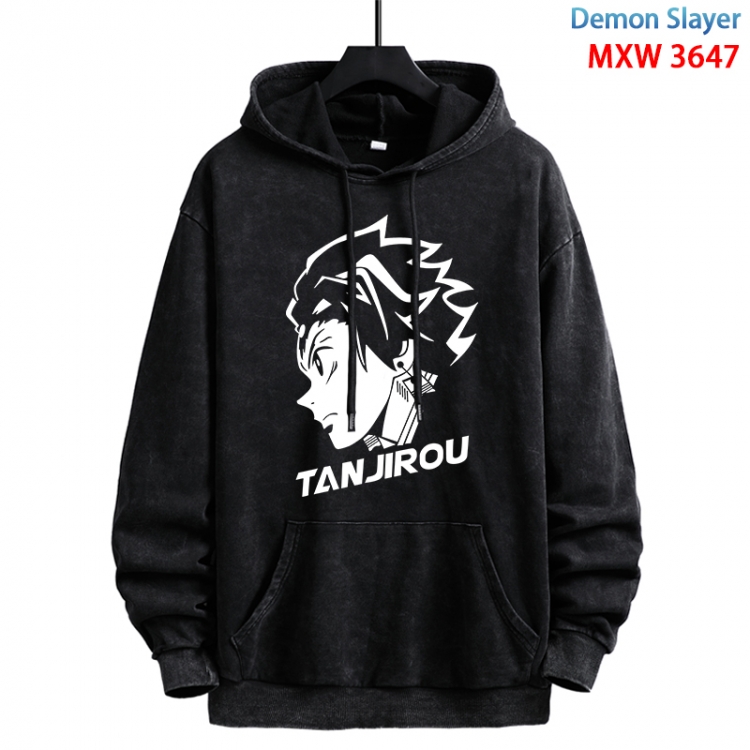 Demon Slayer Kimets Anime peripheral washing and worn-out pure cotton sweater from S to 3XL MXW-3647