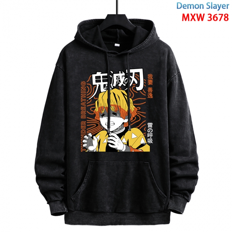 Demon Slayer Kimets Anime peripheral washing and worn-out pure cotton sweater from S to 3XL MXW-3678