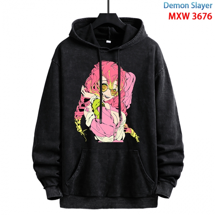 Demon Slayer Kimets Anime peripheral washing and worn-out pure cotton sweater from S to 3XL MXW-3676