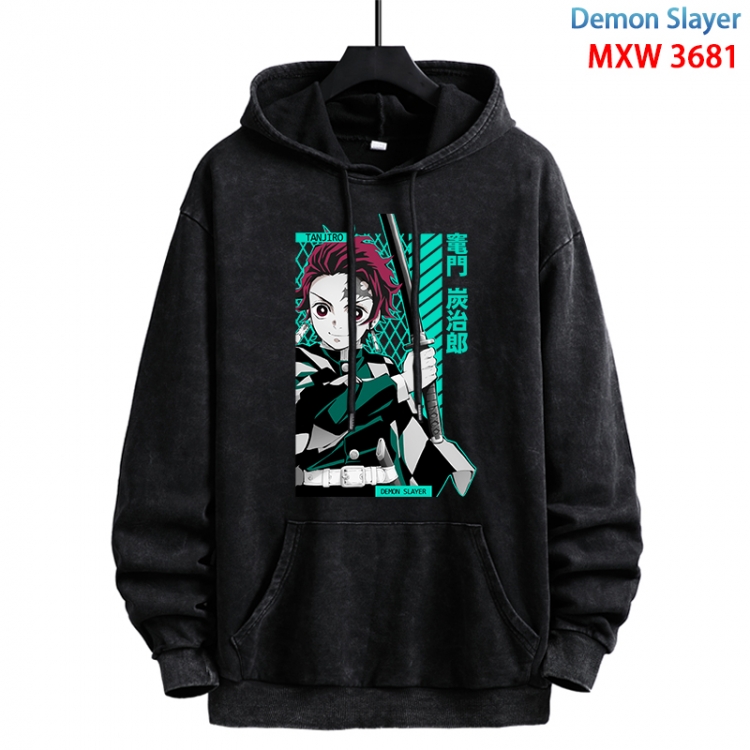 Demon Slayer Kimets Anime peripheral washing and worn-out pure cotton sweater from S to 3XL MXW-3681
