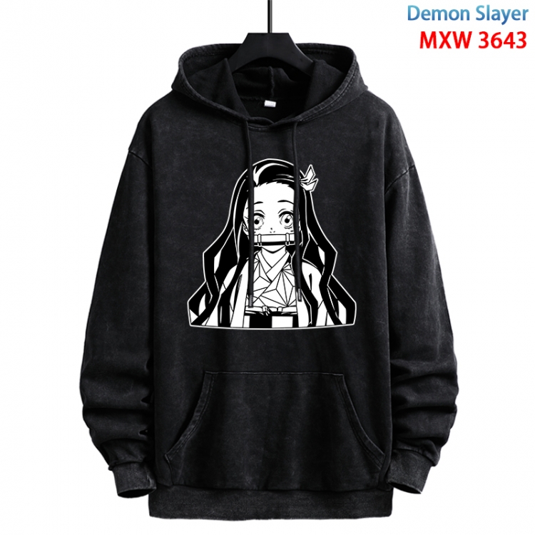 Demon Slayer Kimets Anime peripheral washing and worn-out pure cotton sweater from S to 3XL  MXW-3643