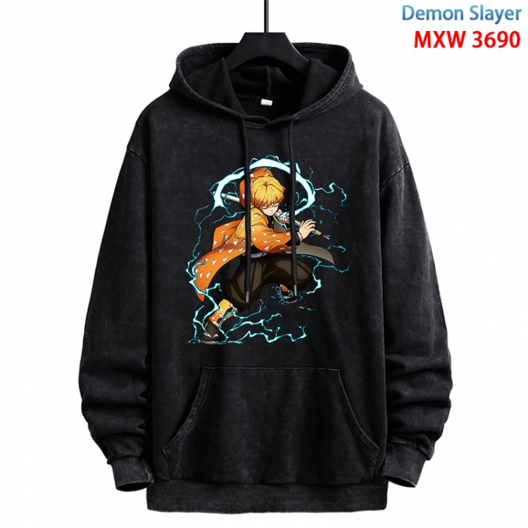 Demon Slayer Kimets Anime peripheral washing and worn-out pure cotton sweater from S to 3XL  MXW-3690