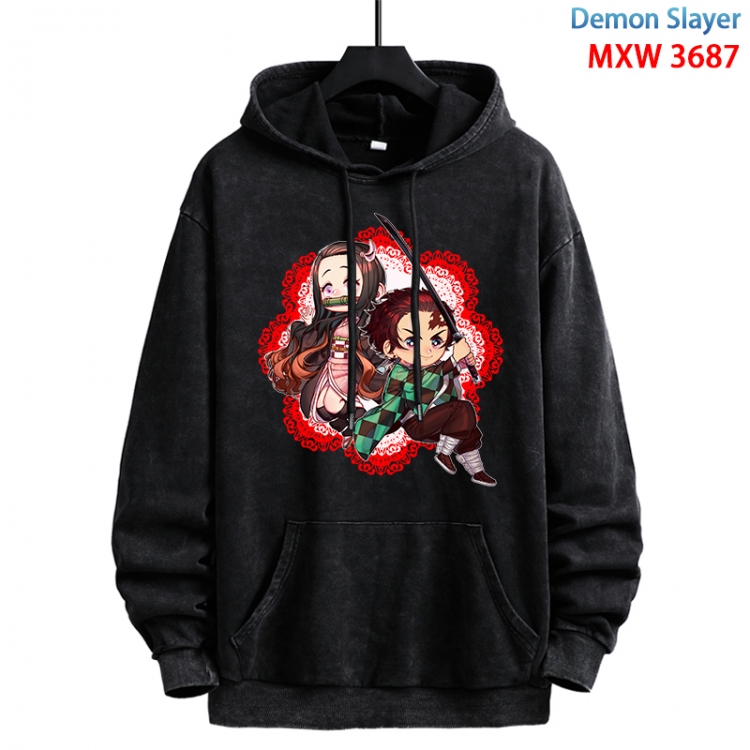 Demon Slayer Kimets Anime peripheral washing and worn-out pure cotton sweater from S to 3XL MXW-3687