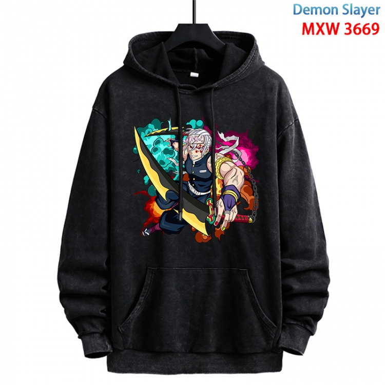 Demon Slayer Kimets Anime peripheral washing and worn-out pure cotton sweater from S to 3XL MXW-3669