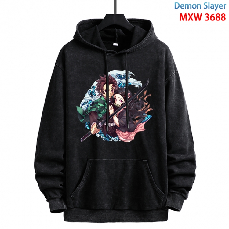 Demon Slayer Kimets Anime peripheral washing and worn-out pure cotton sweater from S to 3XL MXW-3688