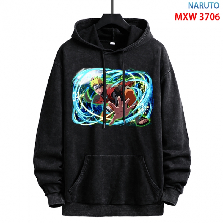 Naruto Anime peripheral washing and worn-out pure cotton sweater from S to 3XL MXW-3706