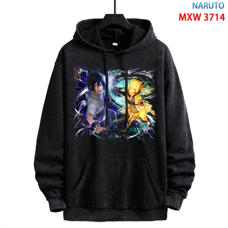 Naruto Anime peripheral washing and worn-out pure cotton sweater from S to 3XL MXW-3714