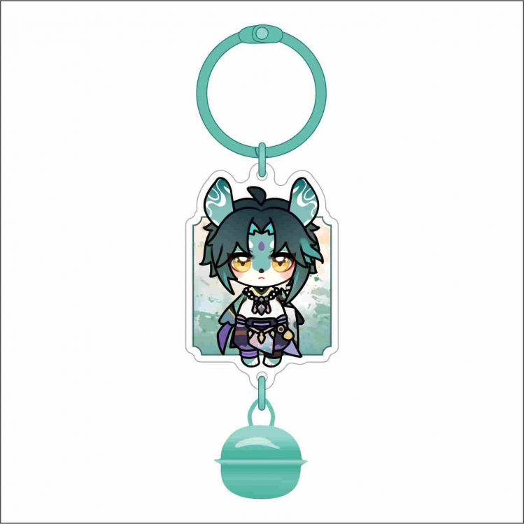 Genshin Impact Game Surrounding Acrylic Bell Pendant Keychain Pendant price for 5 pcs