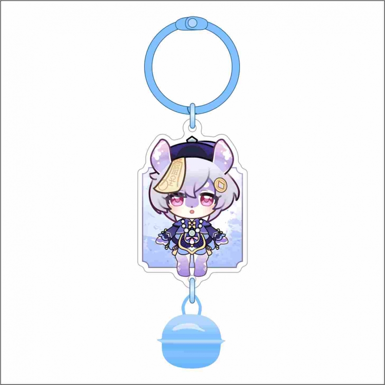 Genshin Impact Game Surrounding Acrylic Bell Pendant Keychain Pendant price for 5 pcs