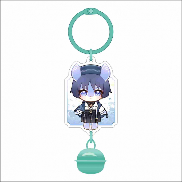 Genshin Impact Game Surrounding Acrylic Bell Pendant Keychain Pendant price for 5 pcs