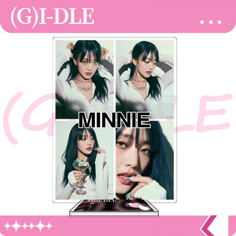 (G)I-DLE star characters acrylic Standing Plates Keychain 16cm