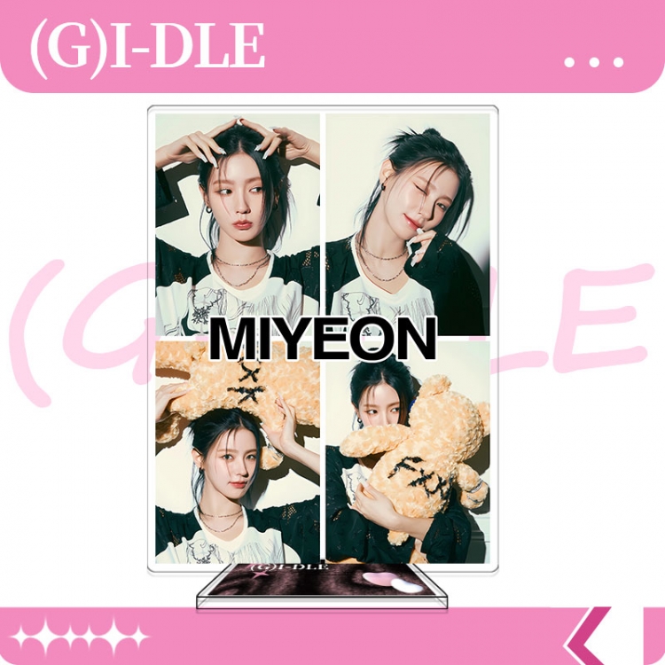 (G)I-DLE star characters acrylic Standing Plates Keychain 16cm