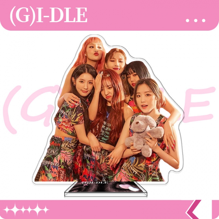 (G)I-DLE star characters acrylic Standing Plates Keychain 16cm