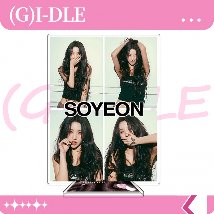 (G)I-DLE star characters acrylic Standing Plates Keychain 16cm