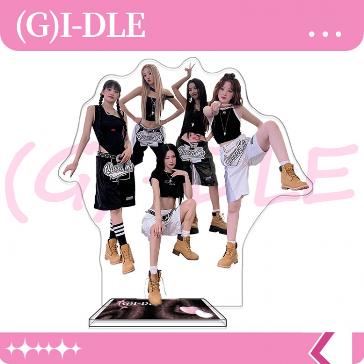 (G)I-DLE star characters acrylic Standing Plates Keychain 16cm