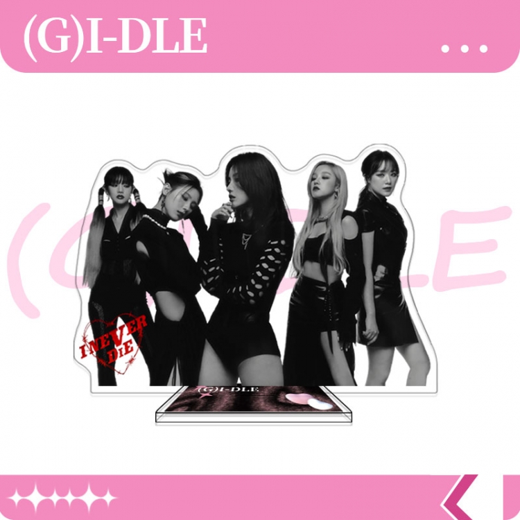 (G)I-DLE star characters acrylic Standing Plates Keychain 16cm