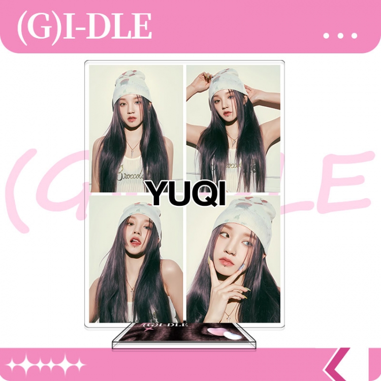 (G)I-DLE star characters acrylic Standing Plates Keychain 16cm