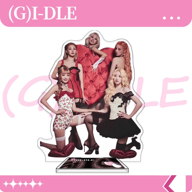 (G)I-DLE star characters acrylic Standing Plates Keychain 16cm