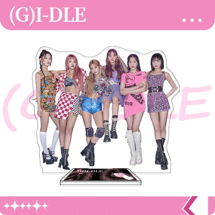 (G)I-DLE star characters acrylic Standing Plates Keychain 16cm