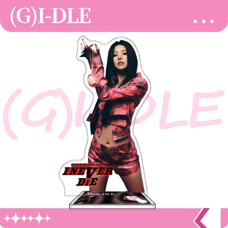 (G)I-DLE star characters acrylic Standing Plates Keychain 16cm