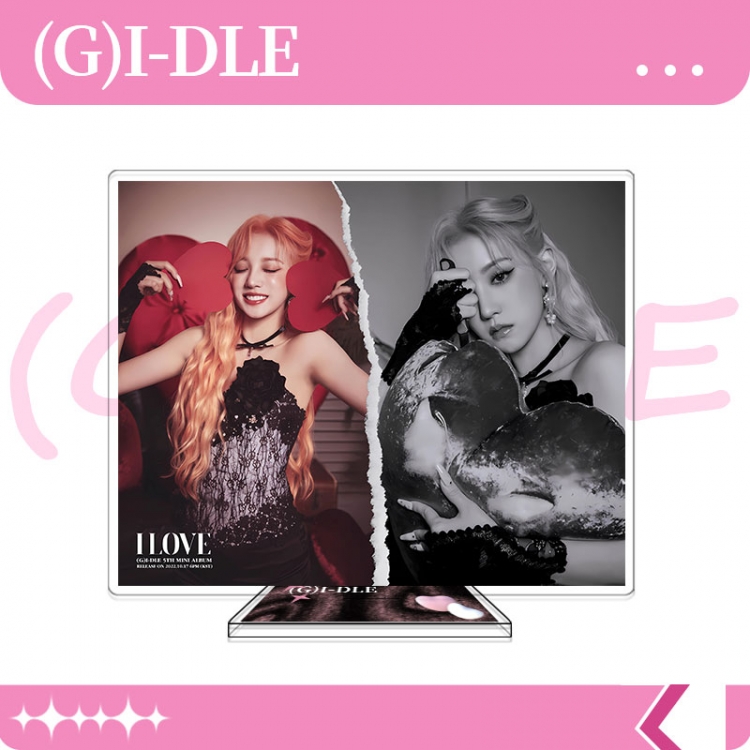 (G)I-DLE star characters acrylic Standing Plates Keychain 16cm