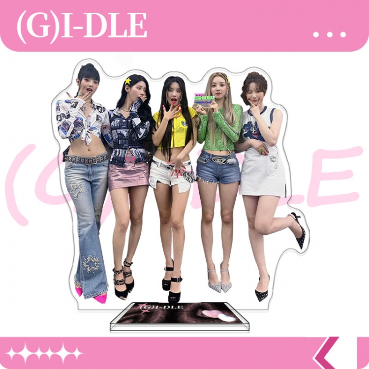 (G)I-DLE star characters acrylic Standing Plates Keychain 16cm